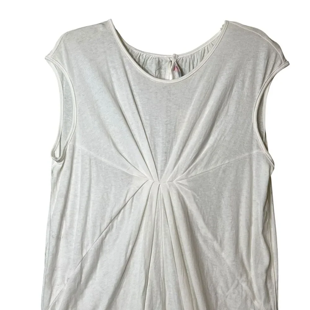 Free People Beach Dress Womens XS Gathered Midi Asymmetrical Flowy Boho Summer